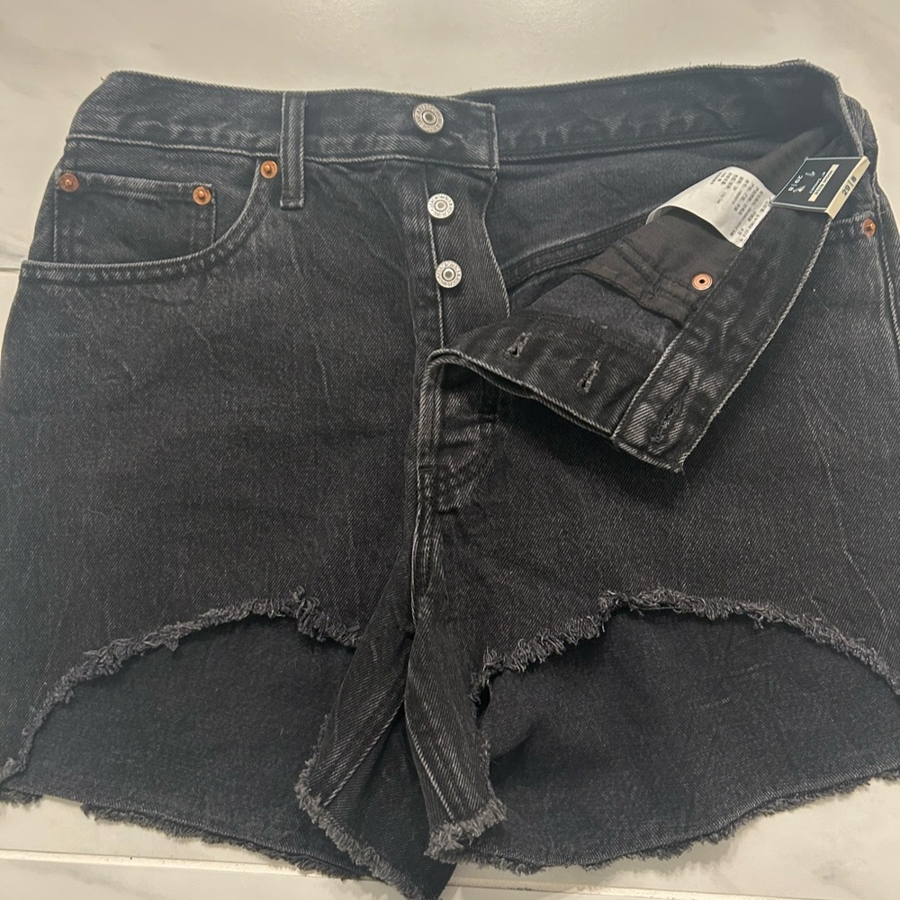 Abercrombie & Fitch Dark Gray Denim Shorts